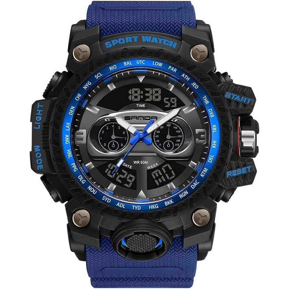 KXAITO Men's Waterproof Military  Racing car Dashboard Design Watch